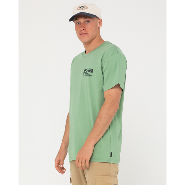 Rusty - R Dot Short Sleeve Tee - Army Green - Mens-Tops : We stock the ...
