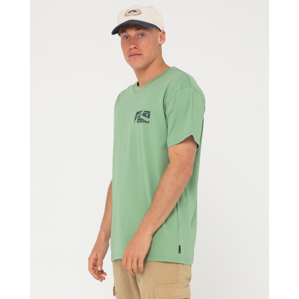 Rusty R Dot Short Sleeve Tee Army Green MensTops We stock the