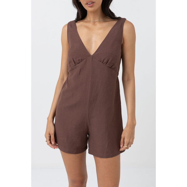 Rhythm - Mindy Romper - Chocolate - Brands-Rhythm : We stock the very latest in Surf, Street ...