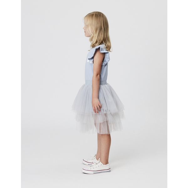 Radicool Kids - Rainbow Badge Frill Tutu - Misty Blue 