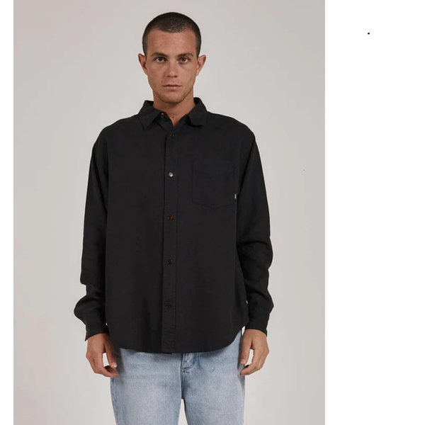 Thrills - Hemp Minimal Oversize LS Shirt - Black 