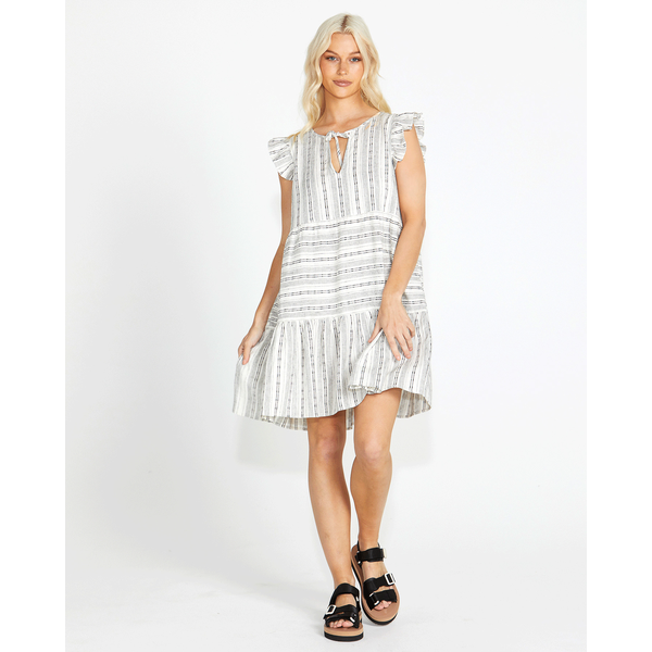 SASS - Riley Frill Mini Dress - Stripe 