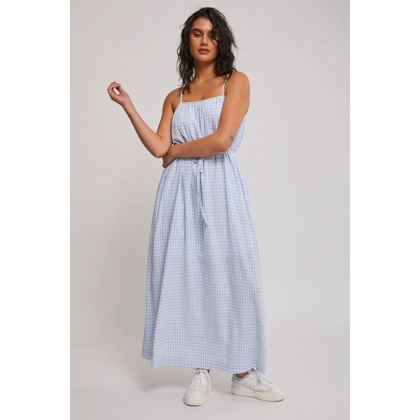 Huffer - Celine Maxi Dress - Blue/White