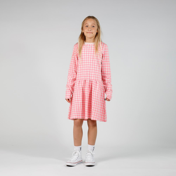 Hello Stranger - LS Monday Dress - Pink Check 