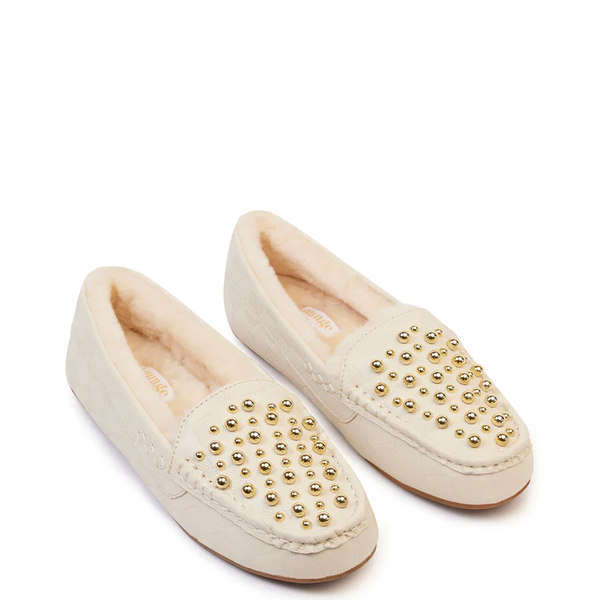 Kathryn Wilson - Park Ave Slipper - Cream Check Calf 