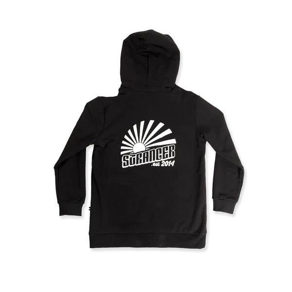 Hello Stranger - Boys Pocket Hoodie-Black