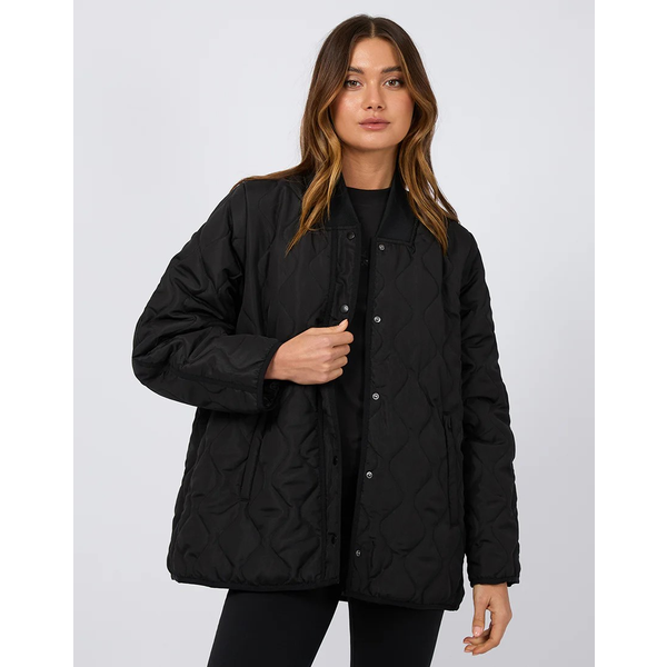 All About Eve- Active Quilted Jacket - Black