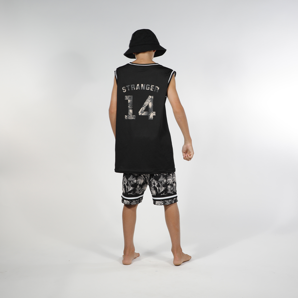 Hello Stranger - Baller Muscle Tee - Black Palms
