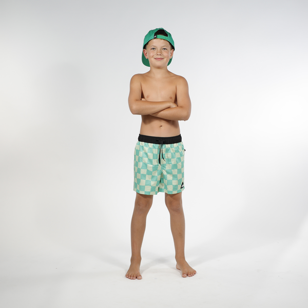 Hello Stranger - Kermit Boardshort - Green Check