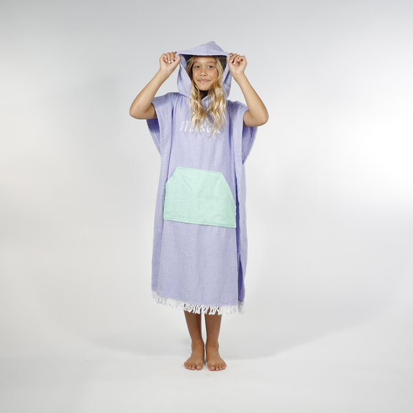 Hello Stranger - Poncho Towel - Purple Mint
