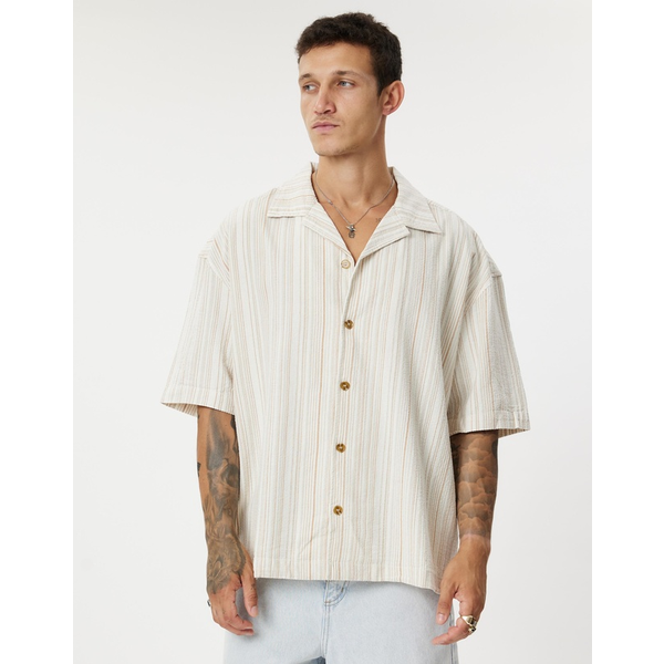 Rhythm - Benny Relaxed Stripe Shirt - Cream