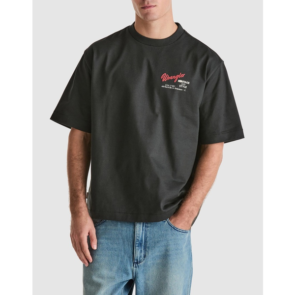 Wrangler - Motel Boxcar Tee - Dark Slate