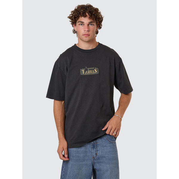 Thrills - Pit Stop OS Fit Tee - Pirate Black