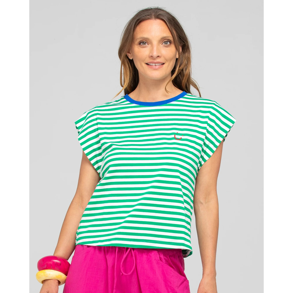 Boom Shanker - Bellissimo Tee - Green Stripe