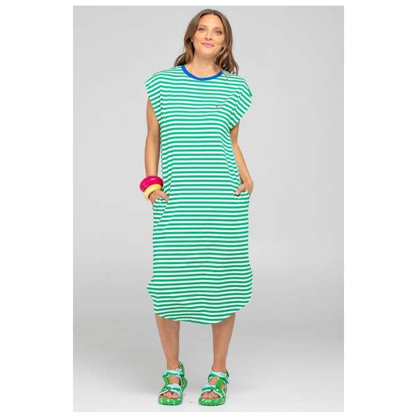 Boom Shanker - Bellissimo Dress - Green Stripe