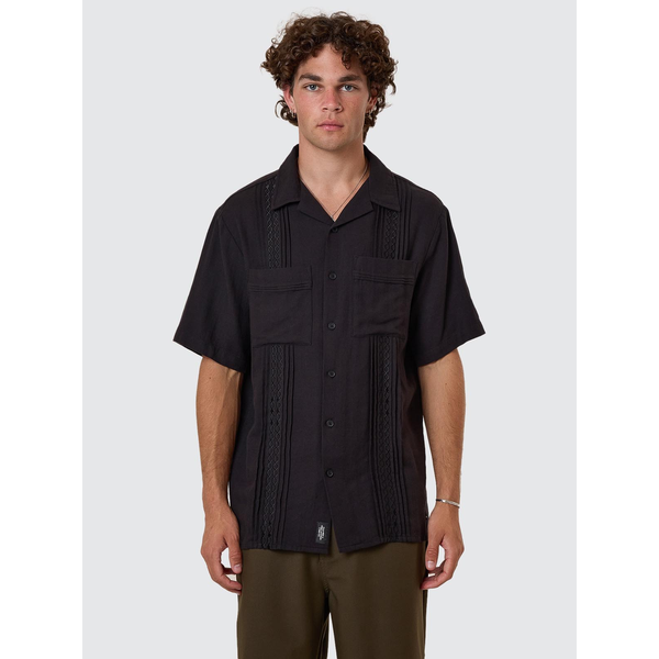 Thrills - Pit Stop Bowling Shirt - Black