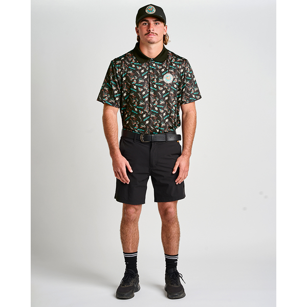 Mad Hueys - Hueys Golf Polo - Black