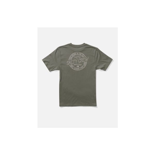 Slaty Crew - Skewed Boys Tee - Dusty Olive