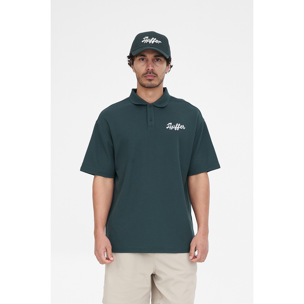 Huffer - Mens Classic Polo - Golf Green
