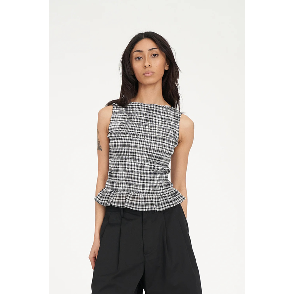 Huffer - Rooney Gigi Sheared Top - Black Chalk