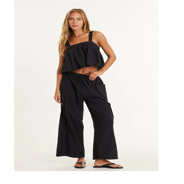 Amuse Society - Summerland Woven Tank - Black 