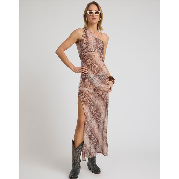 One Teaspoon - Negroni Sheer Chiffon One Shoulder Maxi Dress