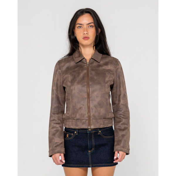 Rusty - Lizzy Faux Leather Fitted Jacket 