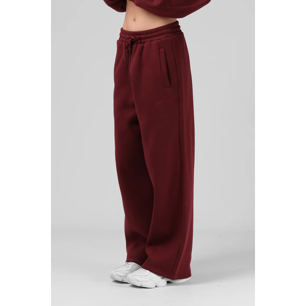 RPM - Wide Leg Track Pant Red WIne