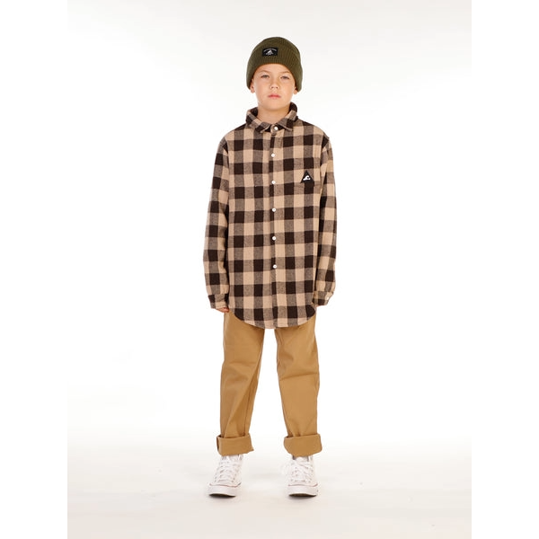 Hello Stranger - Shirt - Tan Check