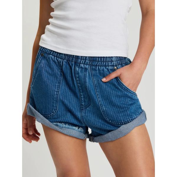 One Teaspoon - Hunters Mid Waist Boyfriend Elasticated Denim Short