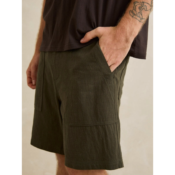 Rhythm - Worn Path Textured Linen Short