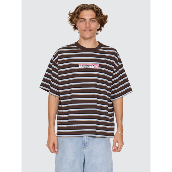 Worship - Globo Stripe Box Crop Tee