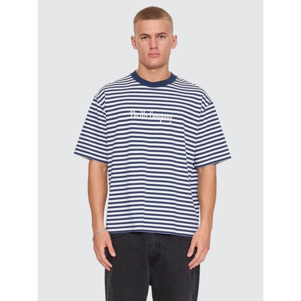 Thrills - Primitive Stripe Box OS Crop Tee