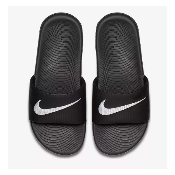 Nike Kawa Slide - Youth Black & White