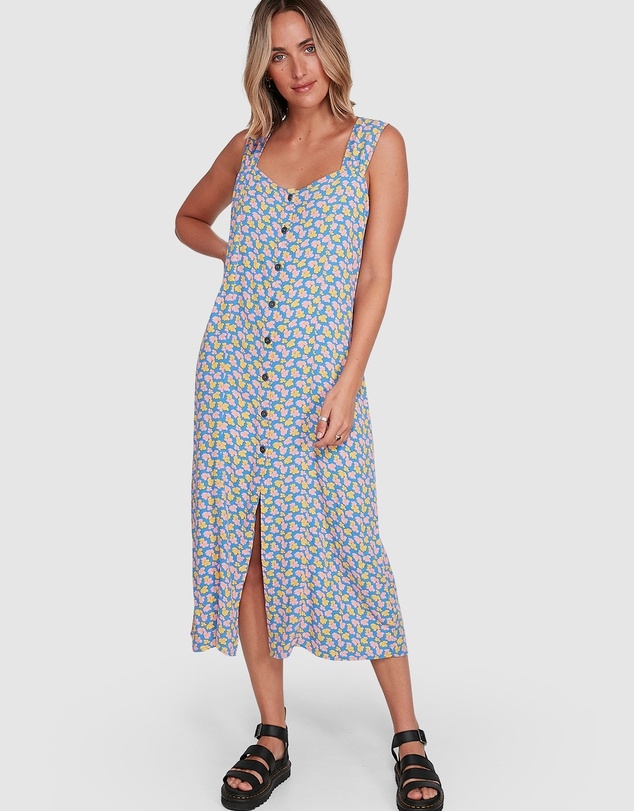 knee length dresses for ladies RVCA Women's Heaven Sent Midi Dress main image 1