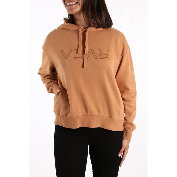 RVCA - Flipped Pigment Hood - Camel - Womens-Tops-Sweatshirt : We stock ...