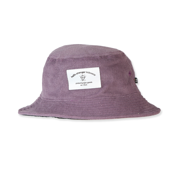 Hello Stranger - Bucket Hat - Purple Cord 