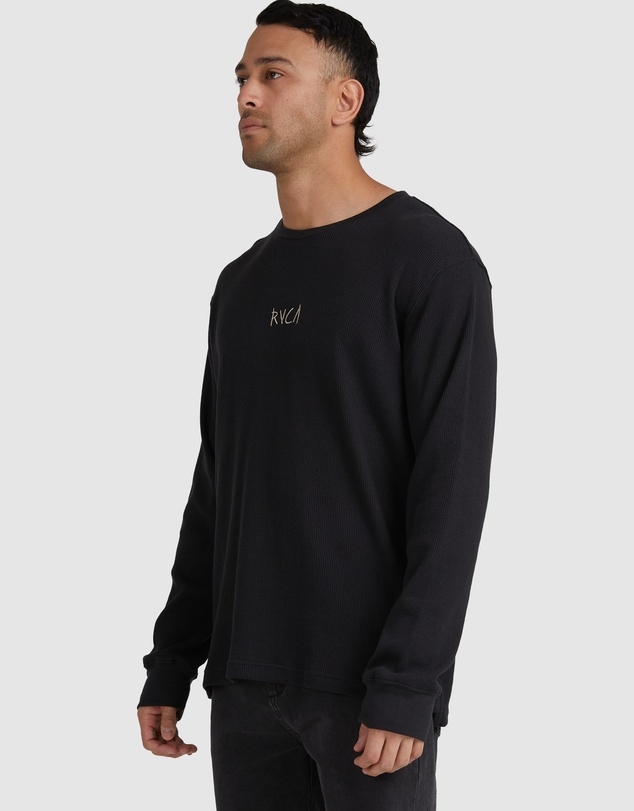 RVCA - Decker Waffle Long Sleeve - Mens-Tops : We stock the very latest ...