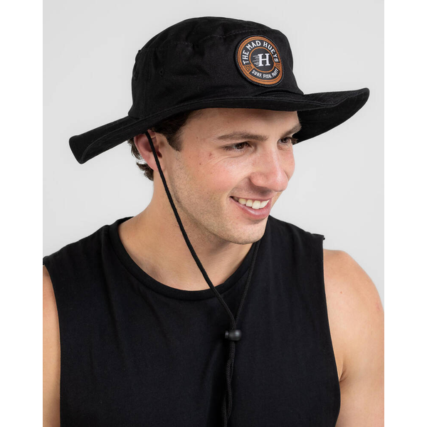 Mad Hueys - Surf Fish Party Wide Brim Hat - Black