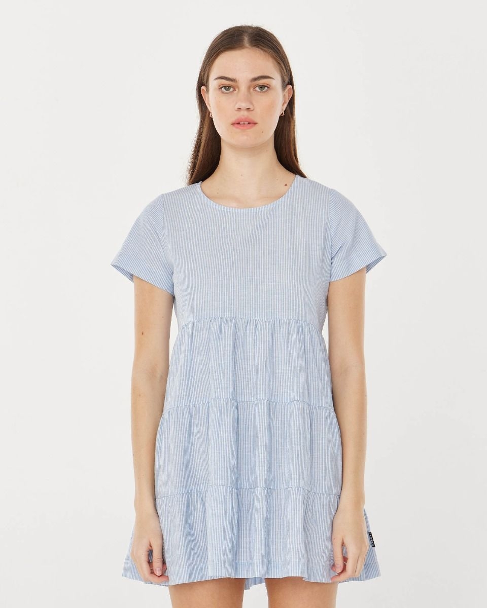 japanese denim dress Rosa Puff Sleeve Shirtdress, Blue Light Wash – Comhla do not dry clean POINT MAXI SATIN SLIP moodboard-summer Size:46 US (56 EU)